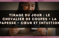 Tirage du jour : Le Chevalier de Coupes + La Papesse — cœur et intuition