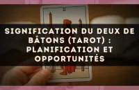 Signification du Deux de Bâtons (tarot) : planification et opportunités