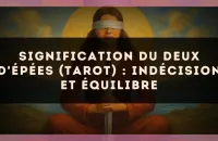 Signification du Deux d'Épées (tarot) : indécision et équilibre