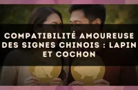 Compatibilité amoureuse des signes chinois : Lapin et Cochon