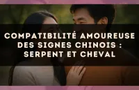 Compatibilité amoureuse des signes chinois : Serpent et Cheval