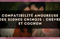 Compatibilité amoureuse des signes chinois : Chèvre et Cochon