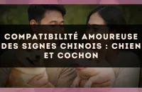 Compatibilité amoureuse des signes chinois : Chien et Cochon