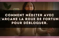 Comment méditer avec l'arcane La Roue de Fortune pour débloquer.