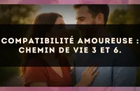 Compatibilité amoureuse : Chemin de Vie 3 et 6.