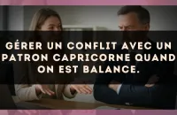 Gérer un conflit avec un patron Capricorne quand on est Balance.