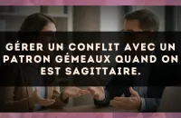 Gérer un conflit avec un patron Gémeaux quand on est Sagittaire.
