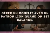 Gérer un conflit avec un patron Lion quand on est Balance.