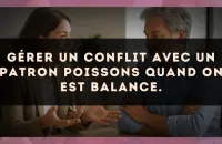 Gérer un conflit avec un patron Poissons quand on est Balance.