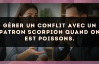 Gérer un conflit avec un patron Scorpion quand on est Poissons.