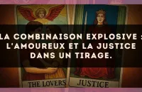 La combinaison explosive : L'Amoureux et La Justice dans un tirage.