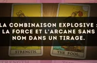 La combinaison explosive : La Force et L'Arcane sans nom dans un tirage.