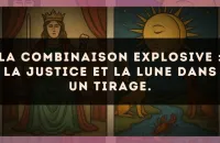 La combinaison explosive : La Justice et La Lune dans un tirage.