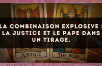 La combinaison explosive : La Justice et Le Pape dans un tirage.