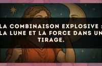 La combinaison explosive : La Lune et La Force dans un tirage.