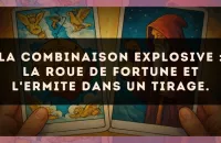 La combinaison explosive : La Roue de Fortune et L'Ermite dans un tirage.