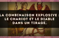 La combinaison explosive : Le Chariot et Le Diable dans un tirage.