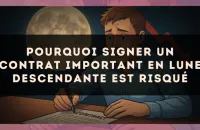 Pourquoi signer un contrat important en Lune Descendante est risqué