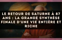 Le retour de Saturne à 87 ans : la grande synthèse finale d'une vie entière et riche